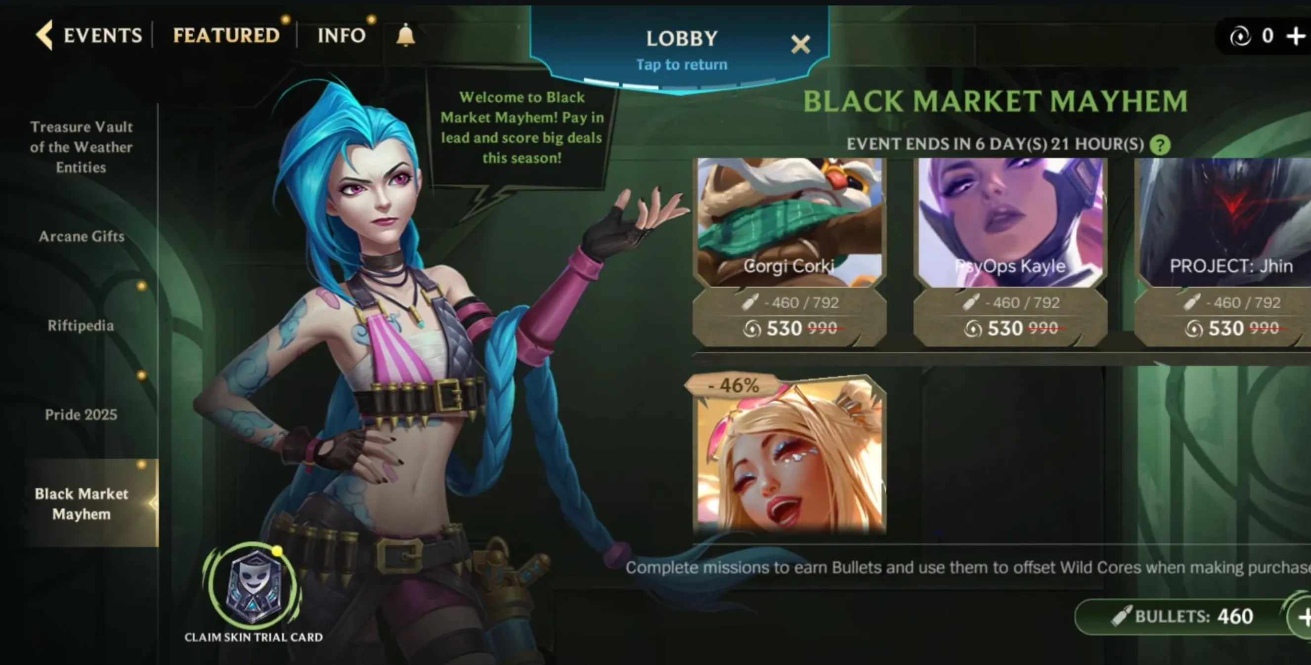 Free Shop Offers wild rift